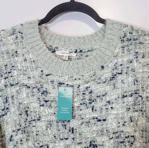 Maurices Fuzzy Sweater Pullover Sweater Soft Stretch Size Medium Brand N… - Picture 5 of 13